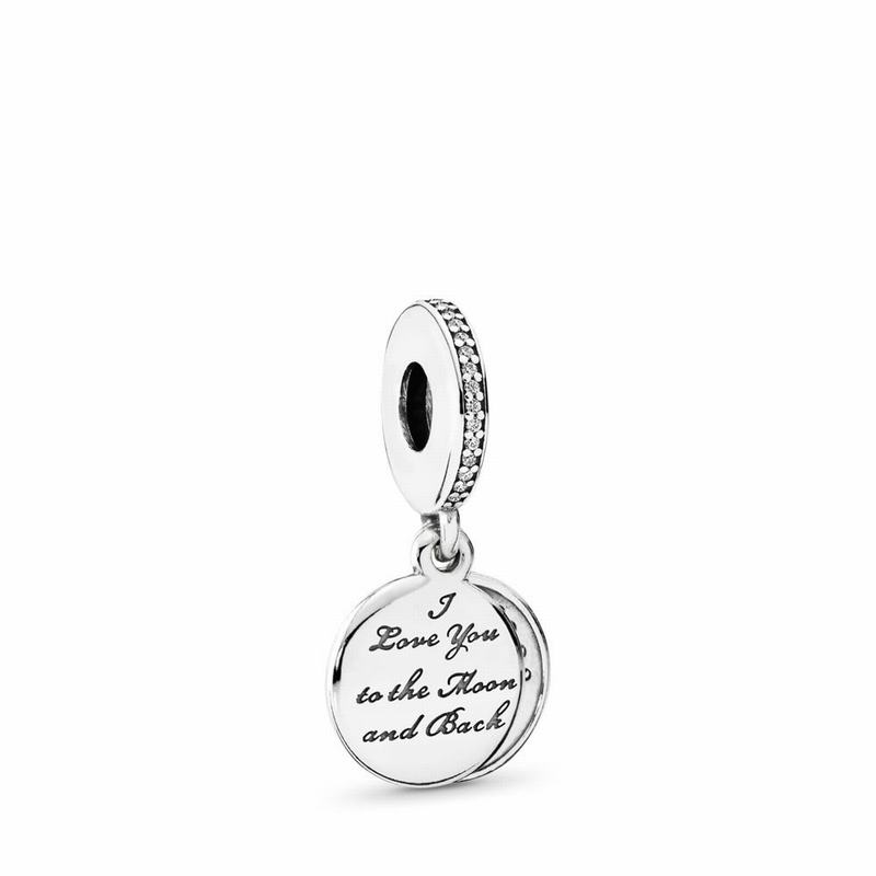 Pandora Moon & Blue Sky Dangle Charm Silver Egypt PH9730816